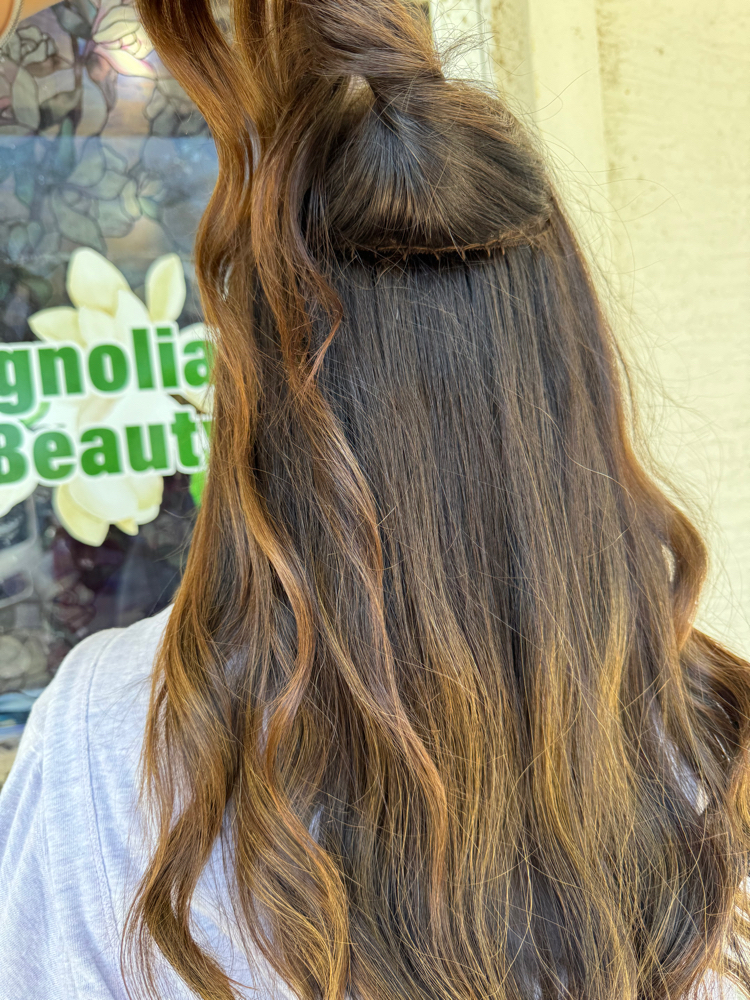 One Row Sew In Extension Install at Selena Martinez in Mount Dora, FL
