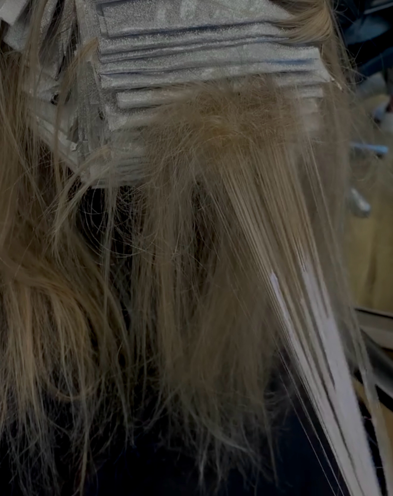 Tip outs - added onto blonding