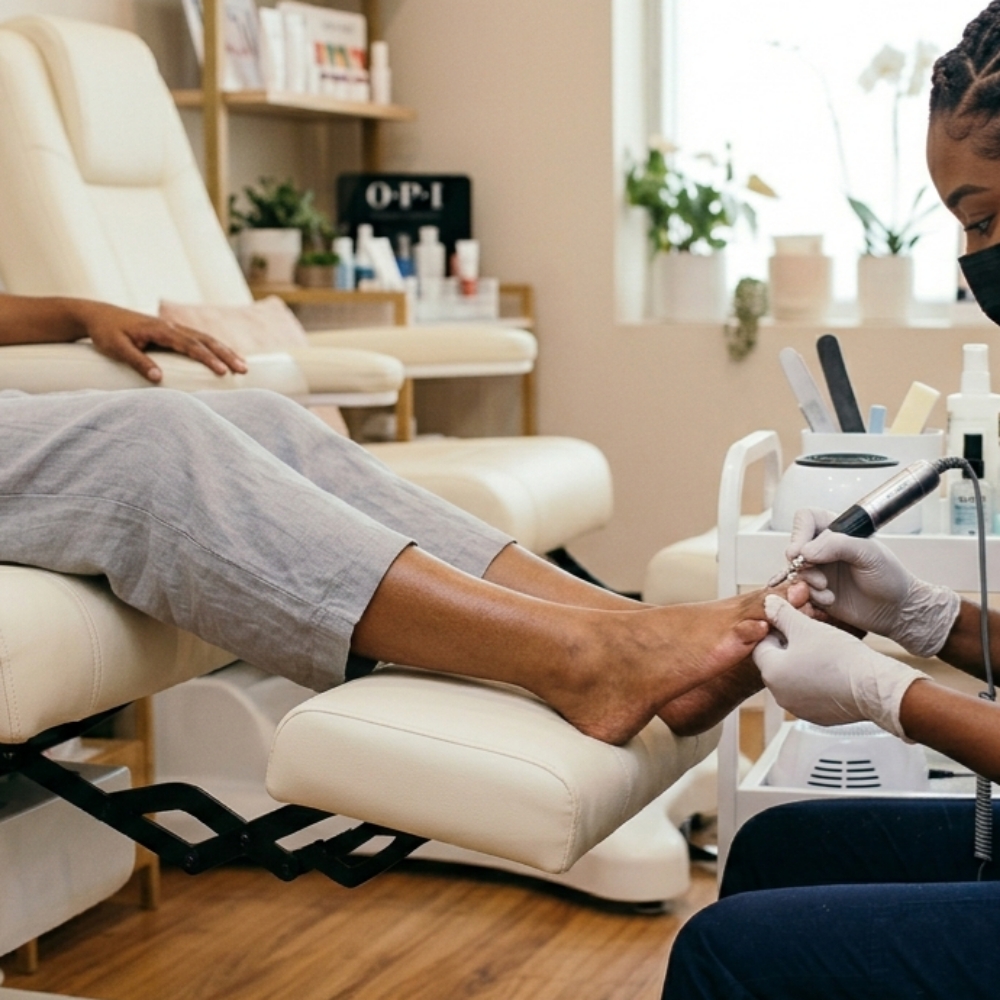 Dry Pedicure at Oh.She.Polished in Angleton, TX