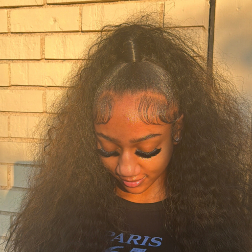 Half Up Half Down Quick Weave at Dose Braids in Dallas, TX