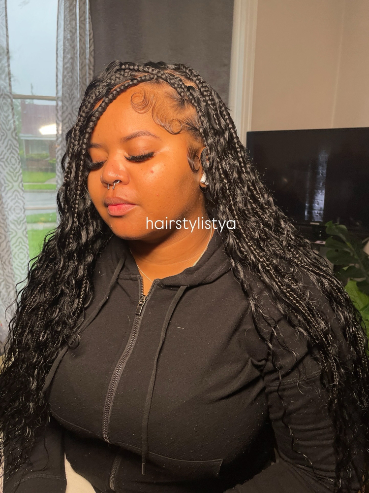 Smedium Knotless at Hairstylist Ya 🎀 in Detroit, MI