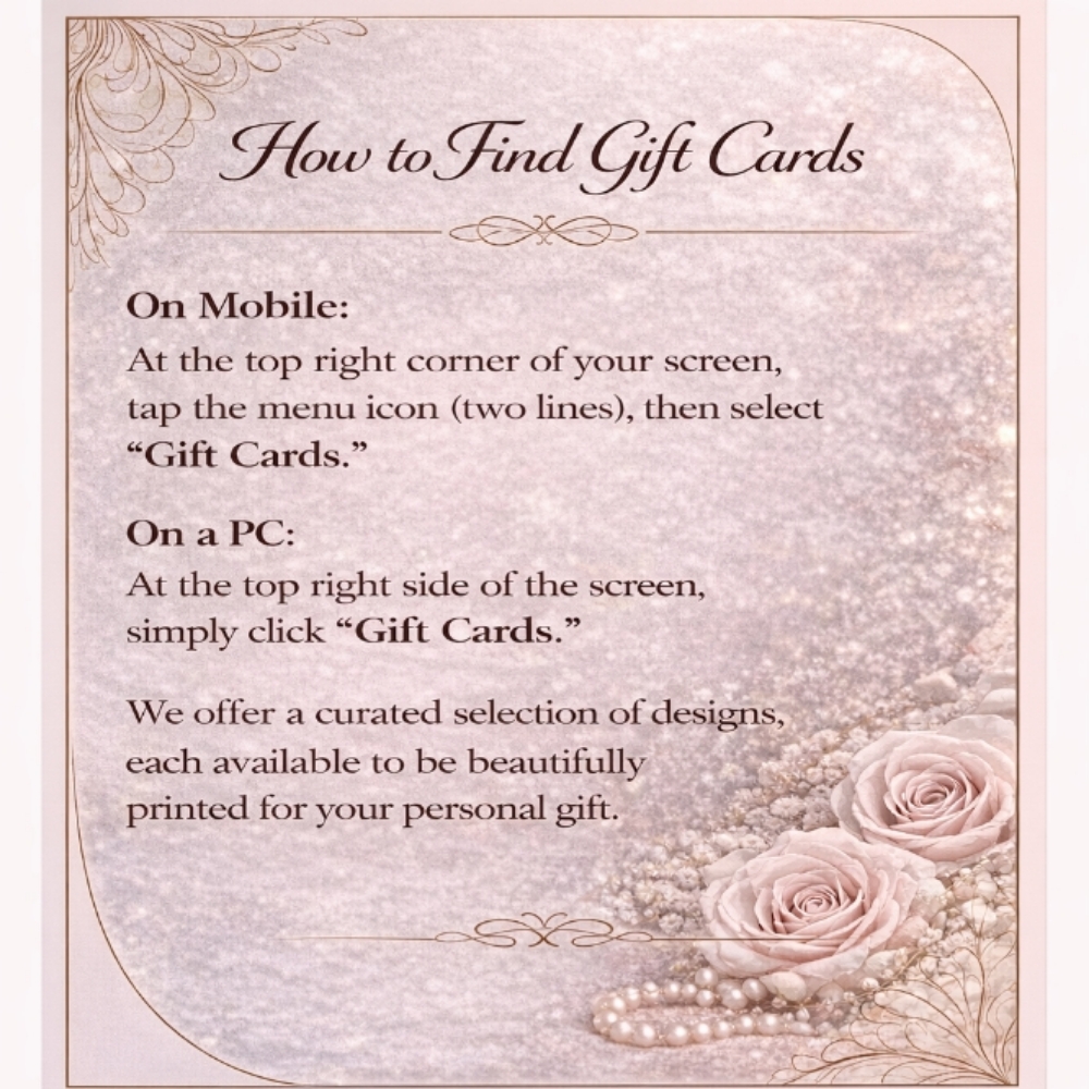Gift Card Instructions at Fiona's Day Spa in COON RAPIDS, MN