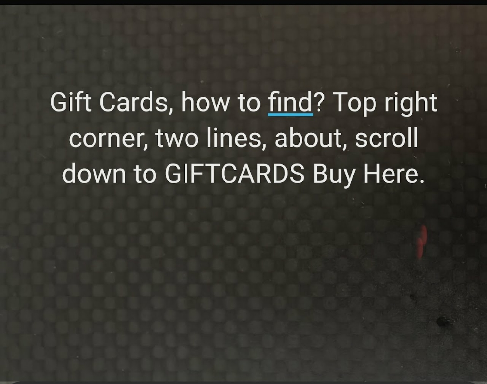 Gift Card Locating Instructions