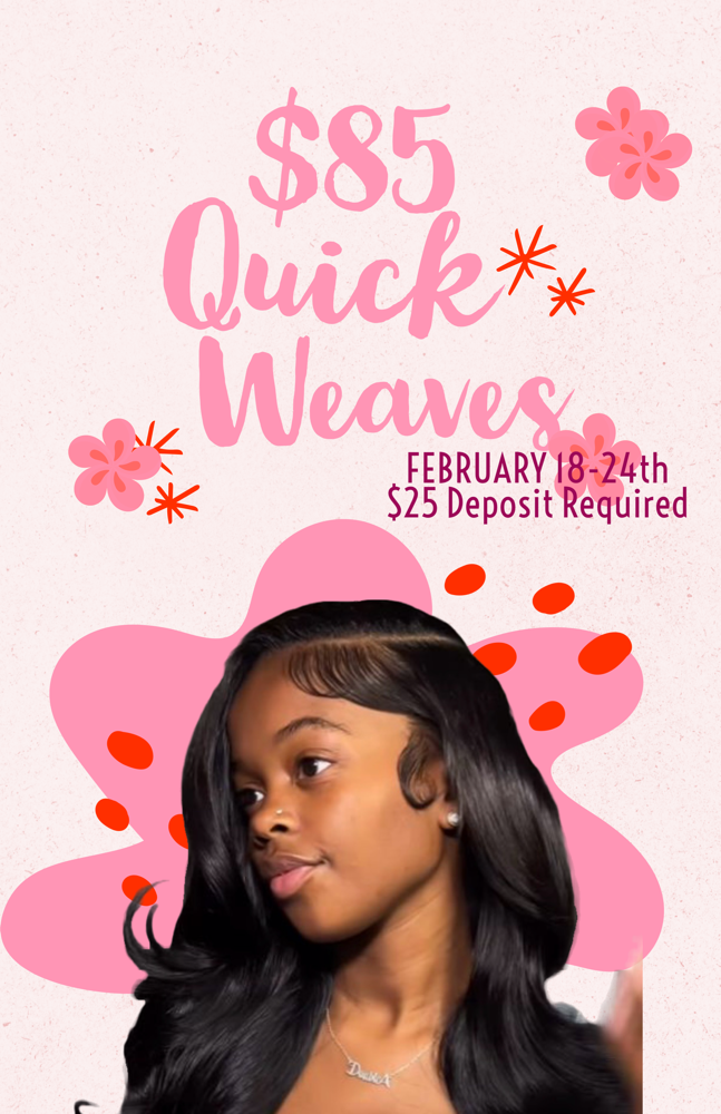 Quick weave w/ leave out