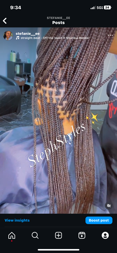 Small Knotless Braids