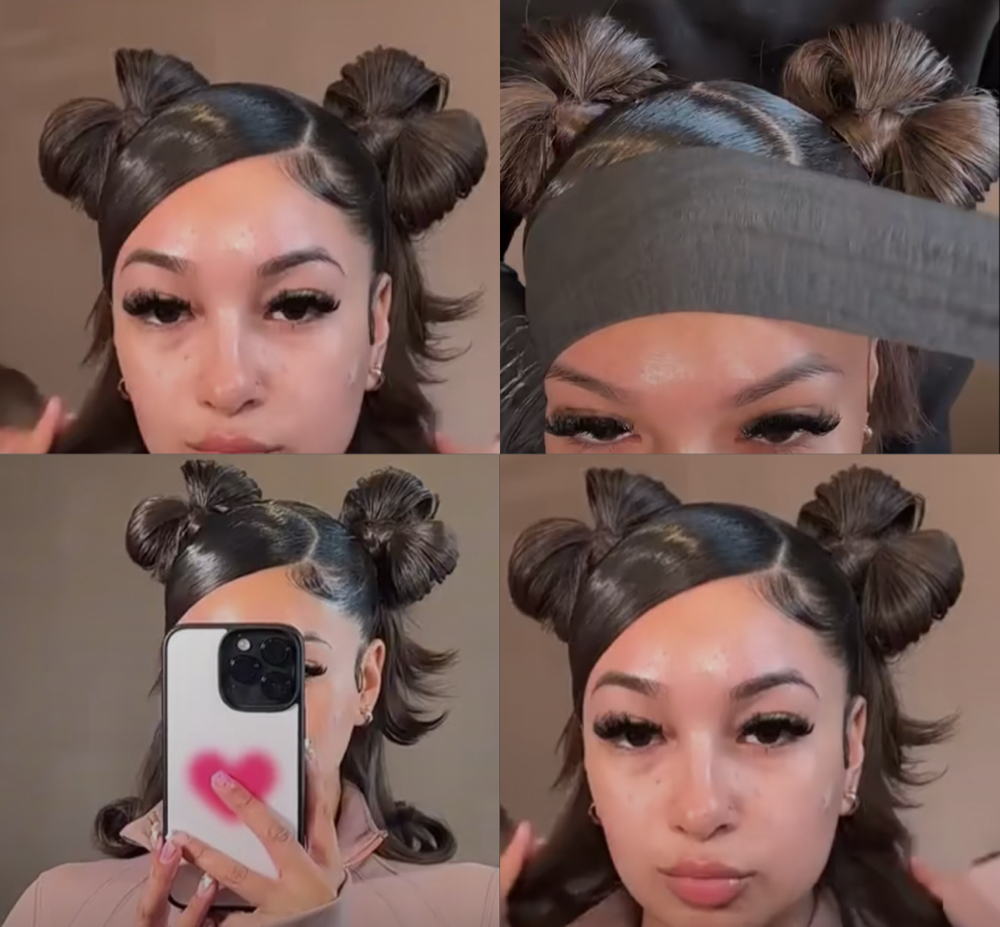 SIDE SWOOP BOW HAIRSTYLE