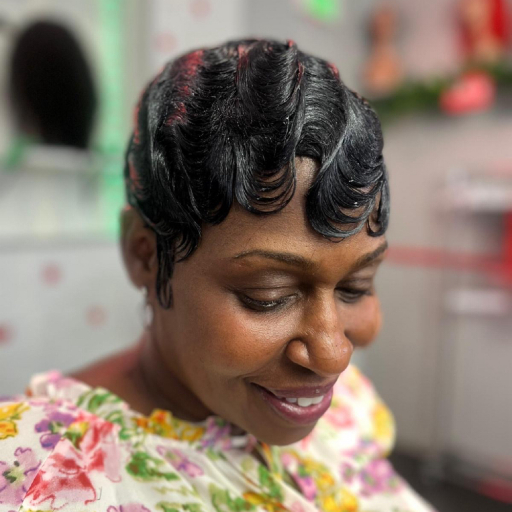 Finger waves at Alizah’s Hair Salon in Indianapolis, IN