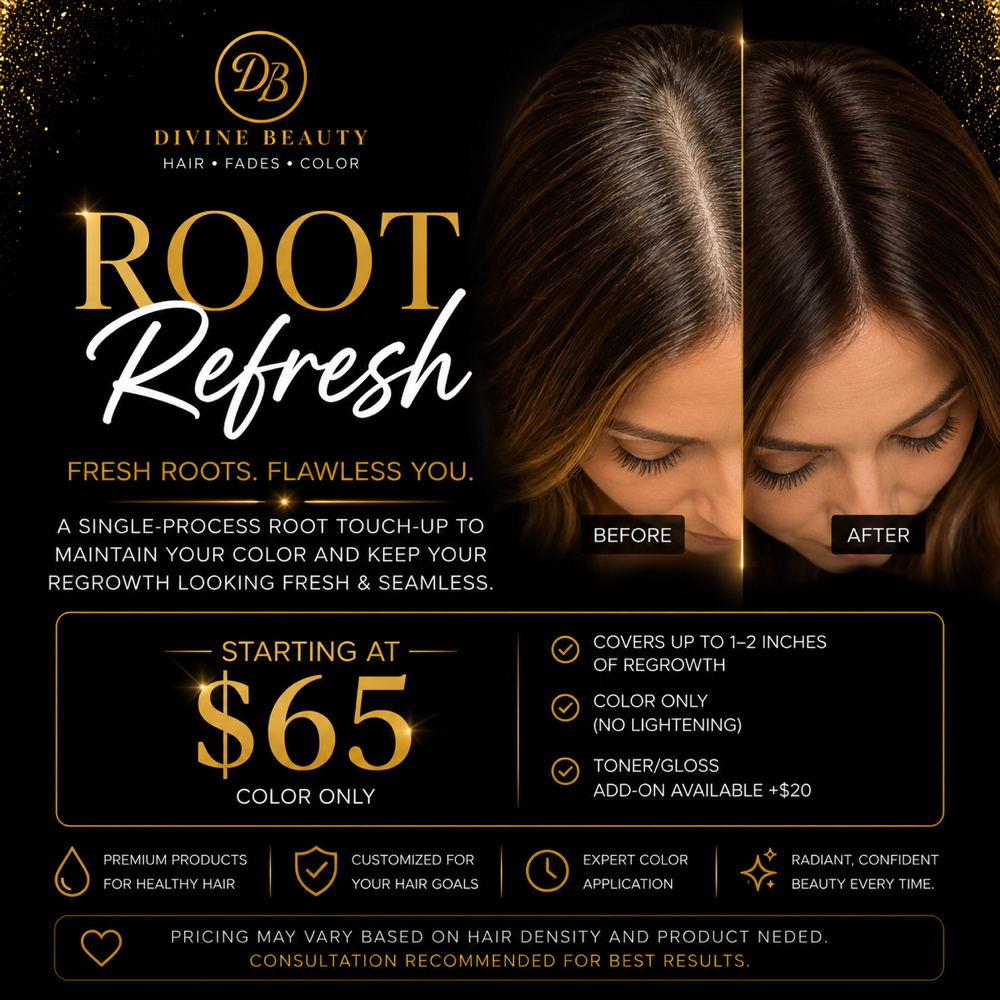 ✨ Root Refresh (Color Only) (65+) at Mandy @ Divine Beauty in New Paris, OH