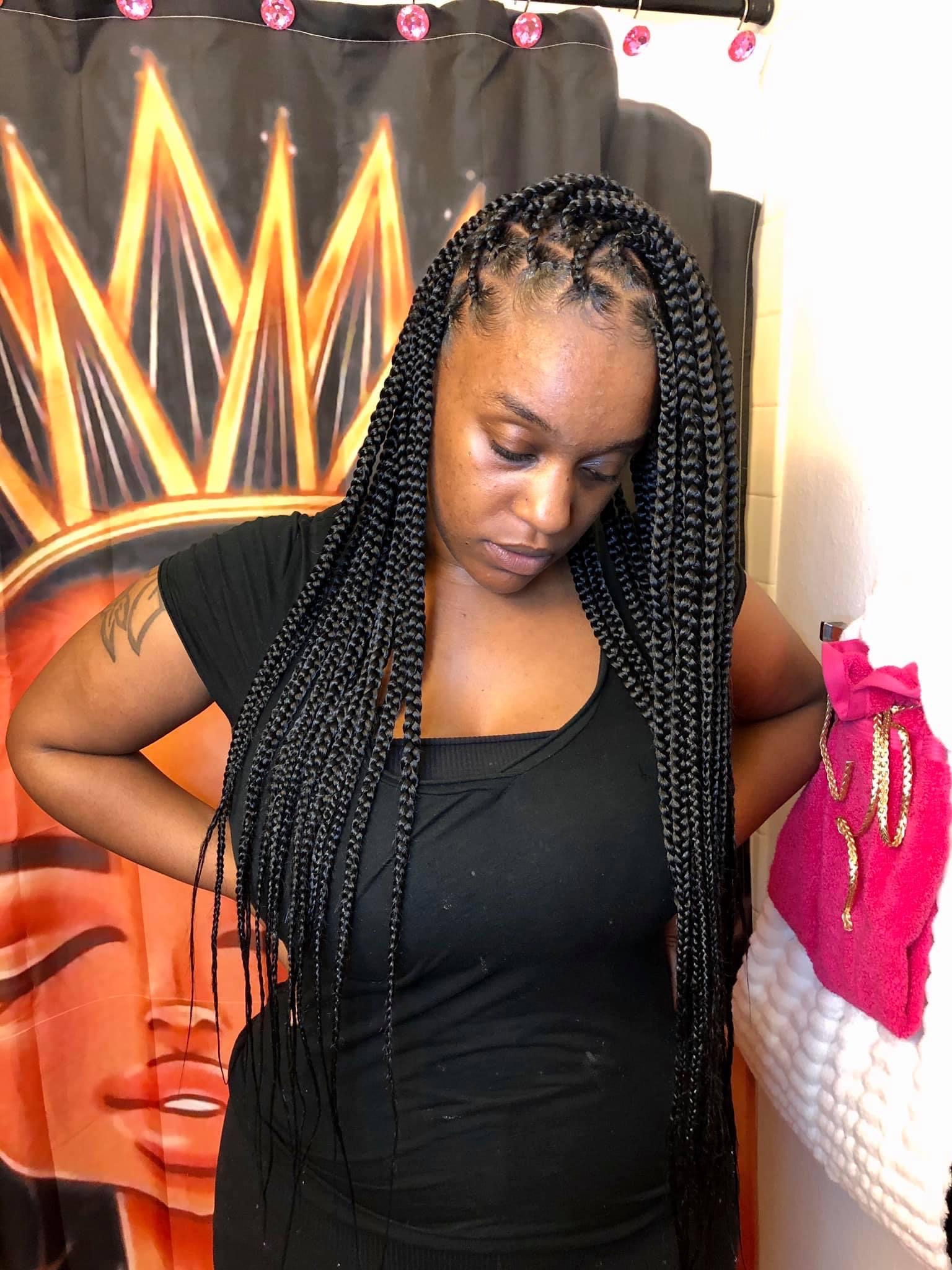 Medium Knotless Braids