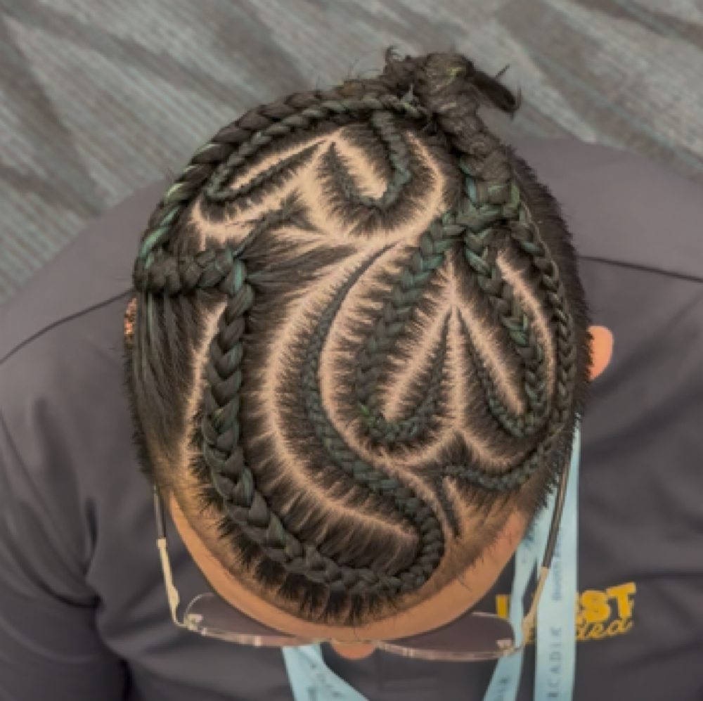 Natural Hair Stitch Braids at illestbraided in Fresno, CA