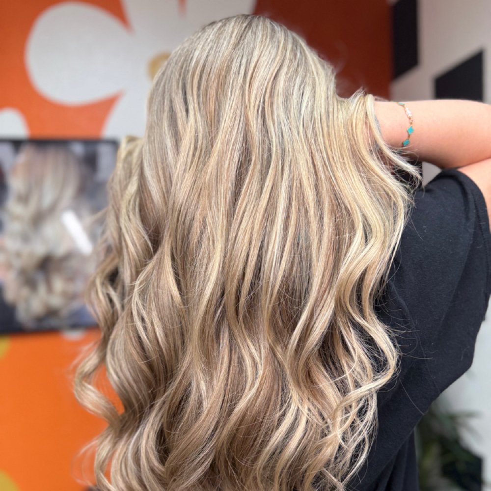 Toner With A Blowout Style at Alicia At The Hippie Hair Room in Weatherford, TX