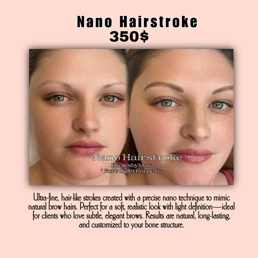 Realistic Nano Haistroke Brows at browsbymay in fort oglethorpe, GA