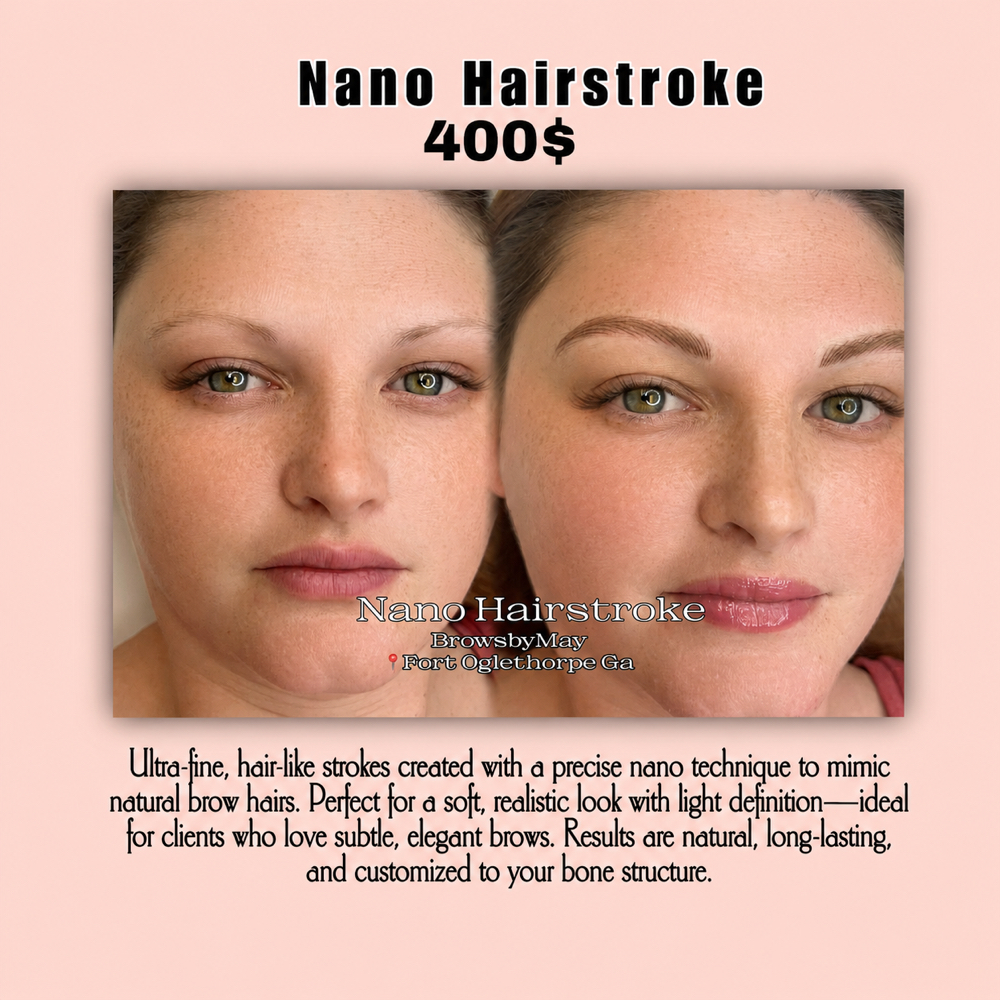 Realistic Nano Haistroke Brows at browsbymay in fort oglethorpe, GA