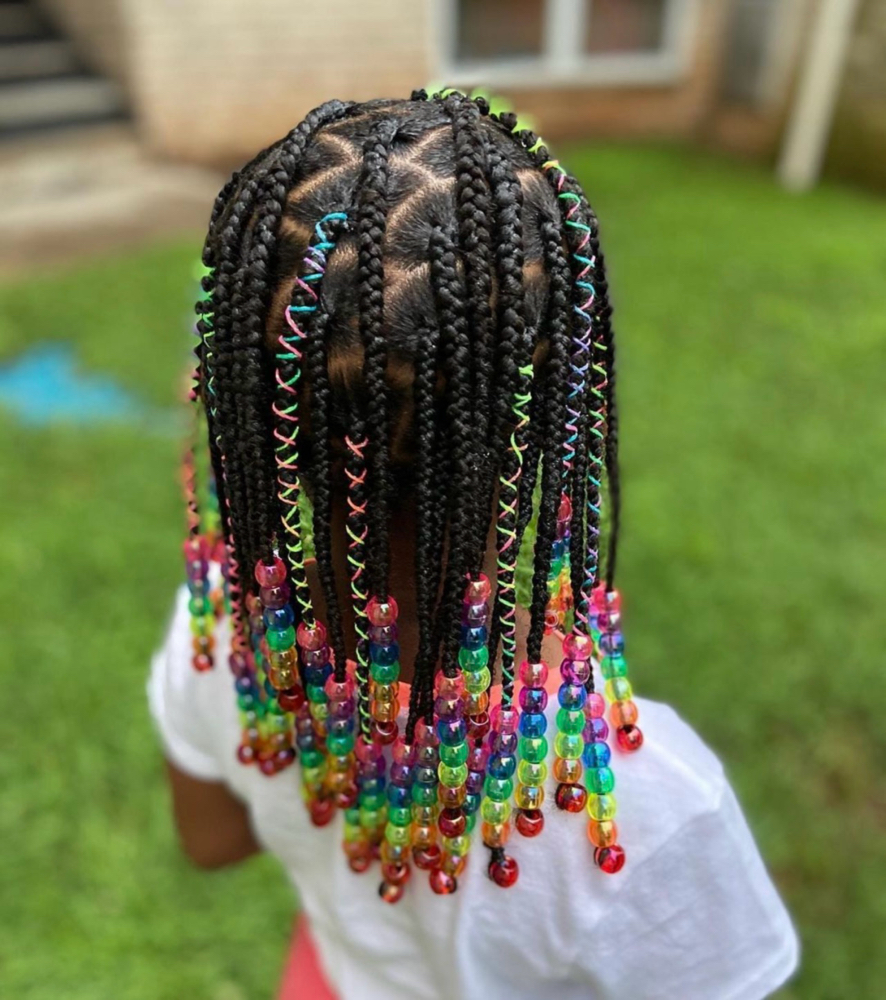 Add Multi Color Beads To Hair Style