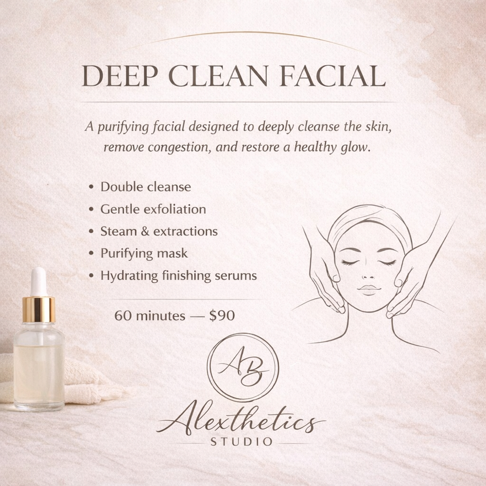Deep Clean Facial Treatment✨ at Alexthetics Beauty Studio in New York, NY