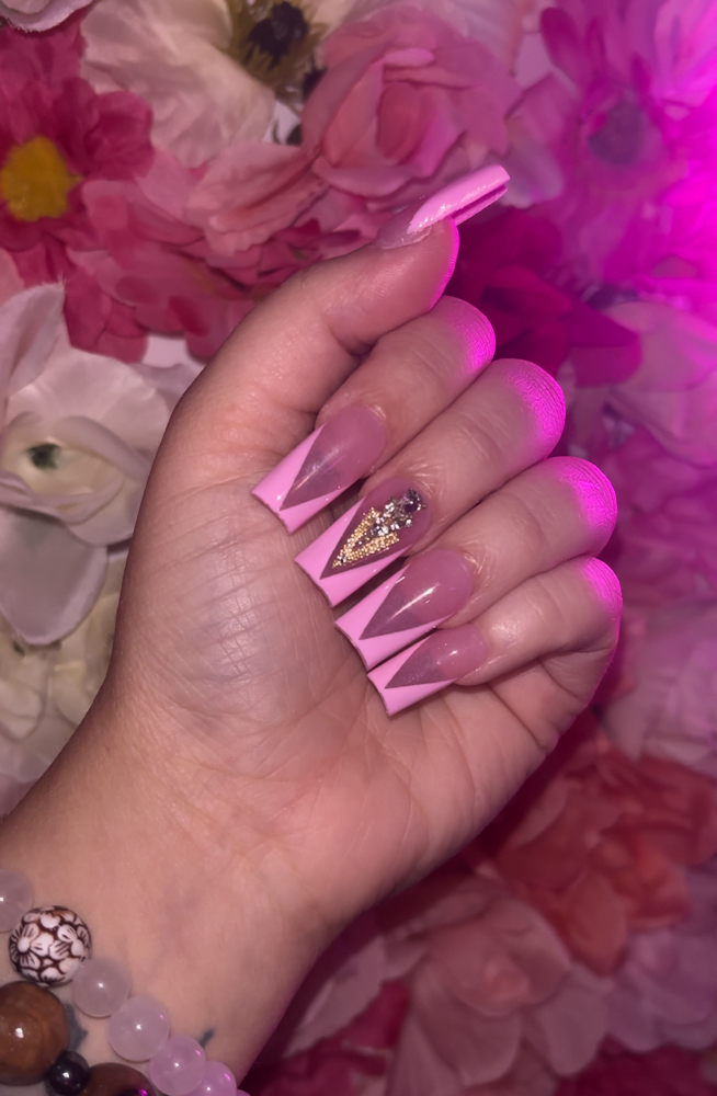 V French Tips Full Set