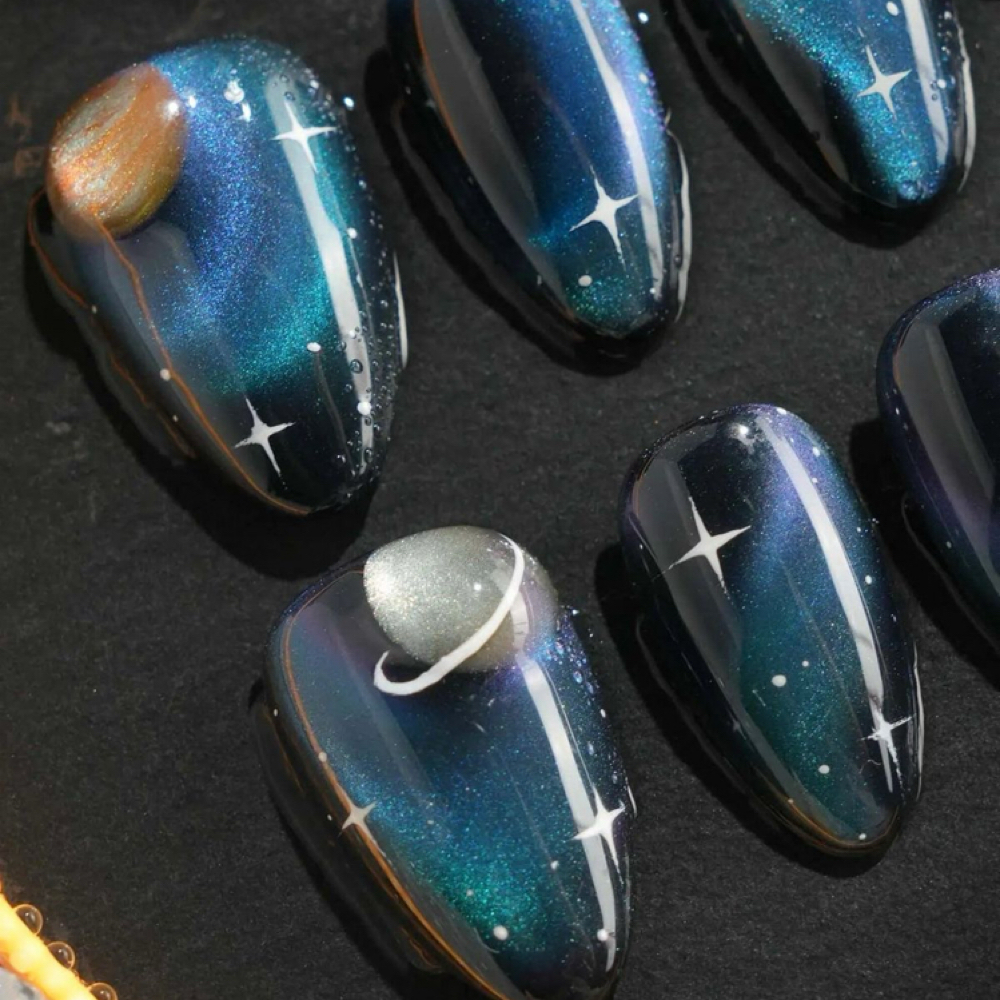 Galaxy Nail Art/full Set at Maly_Nails419 in Findlay, OH