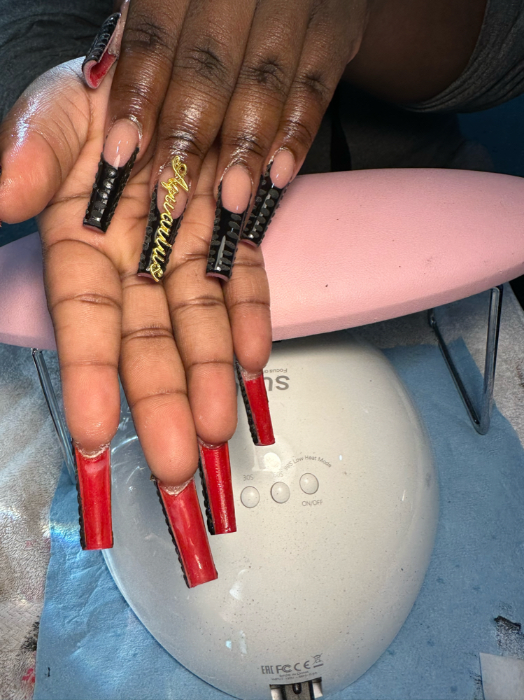Black French/ Red Bottom