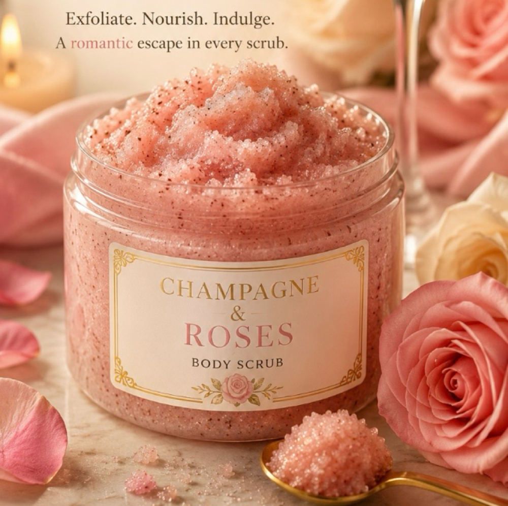 Champagne & Roses Body Scrub at Back In Balance Massage Therapy in Calera, AL