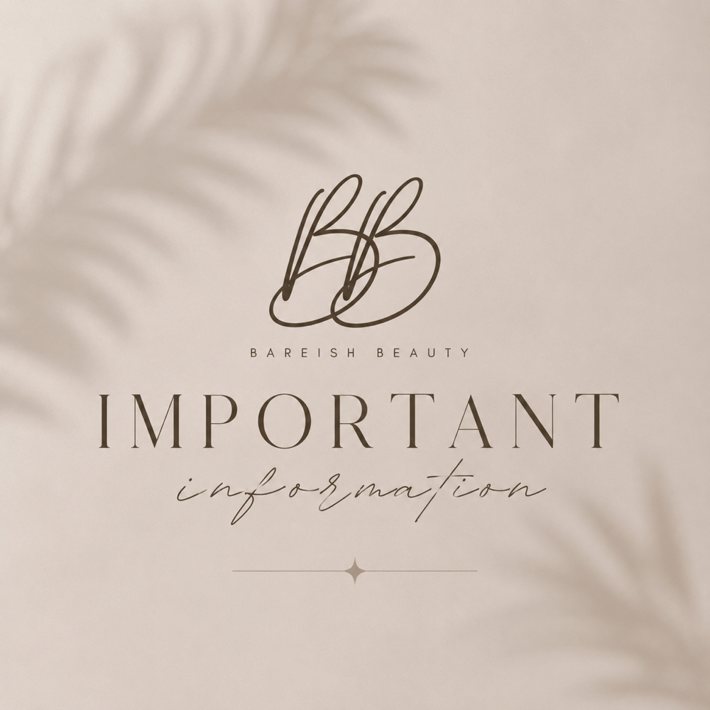 Important Booking Information 🤍 at Bareish Beauty in Princeton, TX