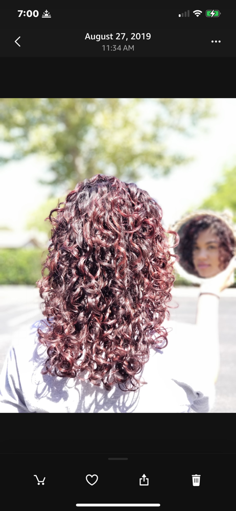 Root Touch Up With Style On Curly Hair No Cut