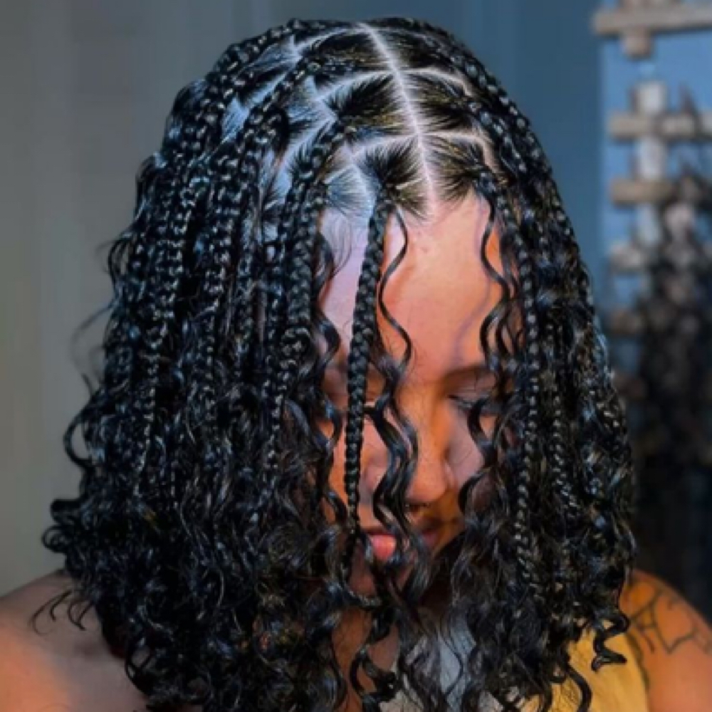BOHO KNOTLESS BRAIDS BOB MEDIUM at Glam239hairbraids in Naples, FL