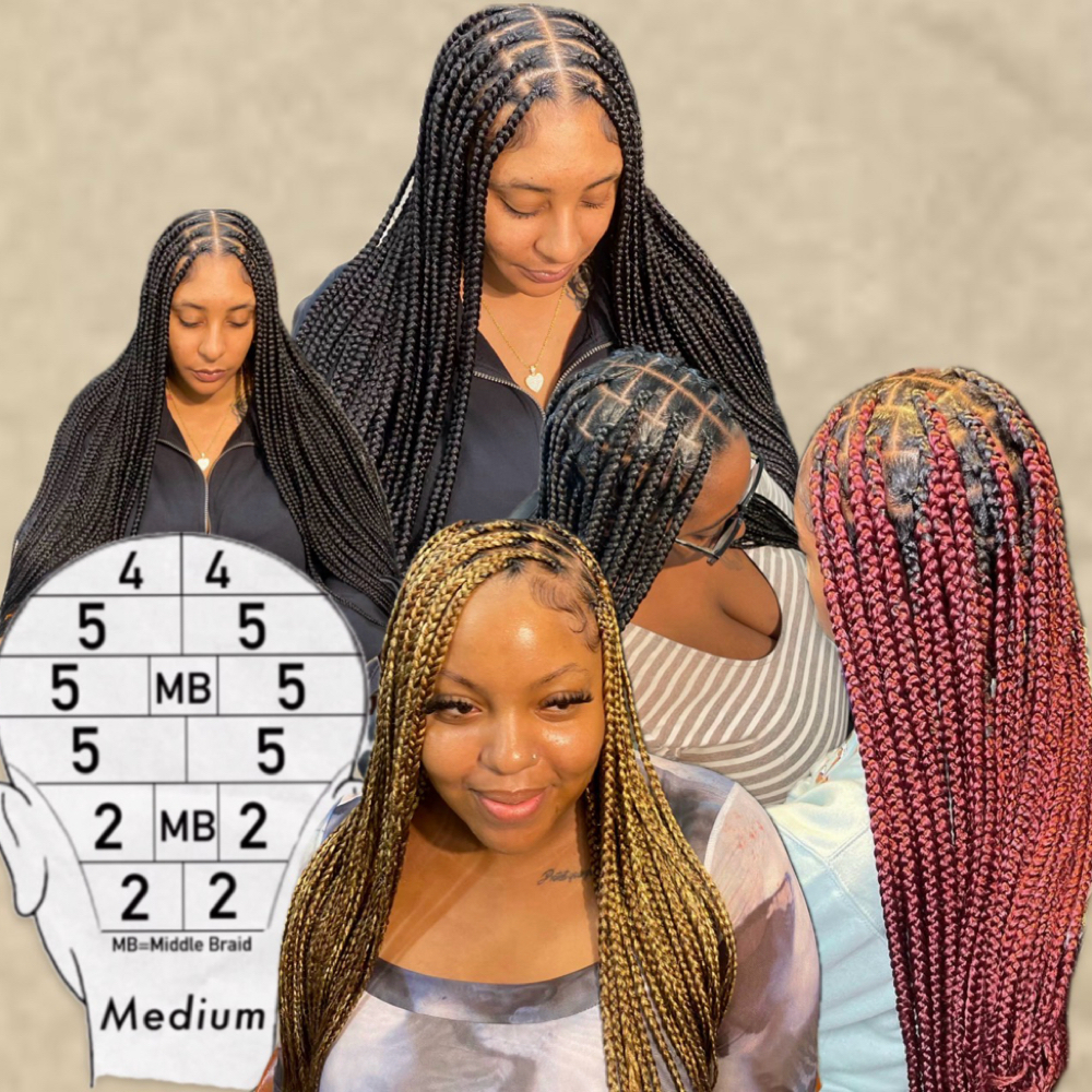 Knotless Box Braids (Medium) at Stylesby.anna in Los Angeles, CA
