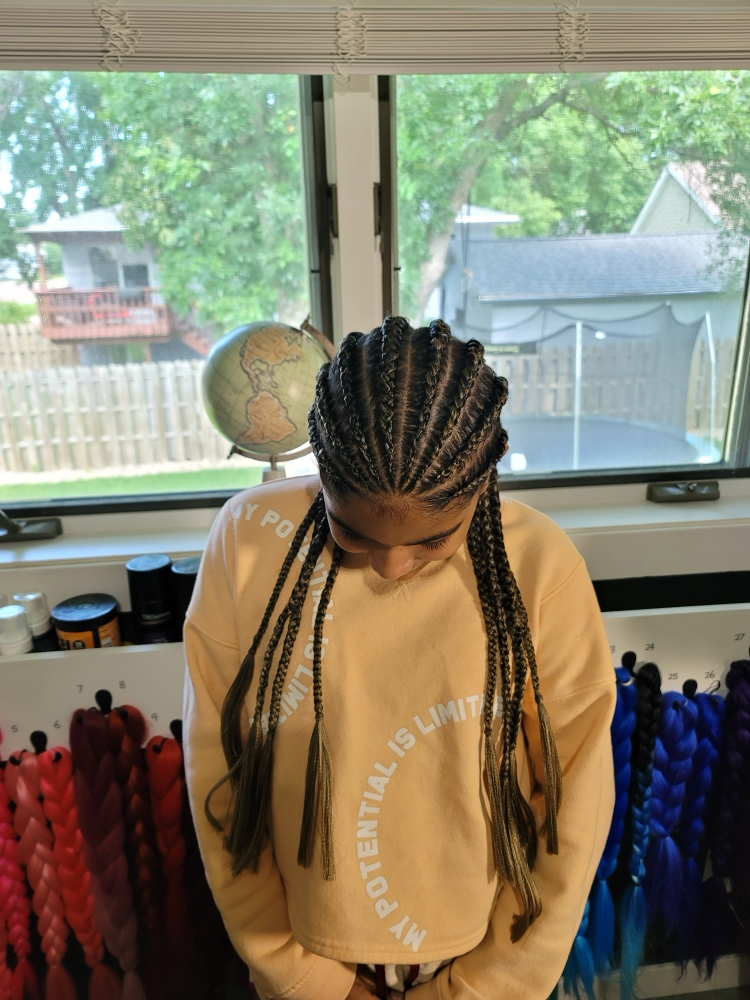 Stitch Braids w/hair added at Braids by Lacey in Sioux Falls, SD
