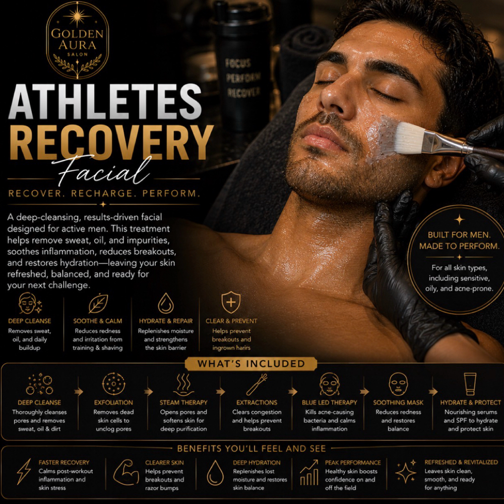 Athlete Recovery Facial at Golden Aura Salon in Concord, CA