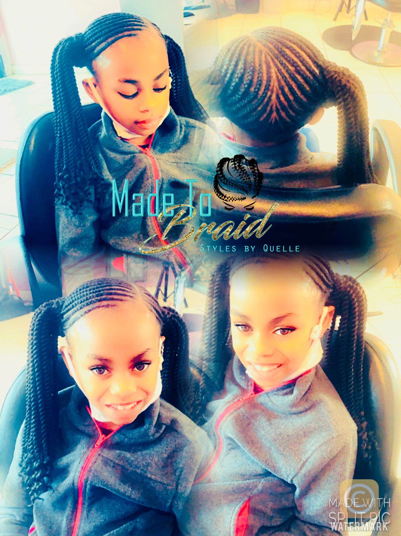 Little Girl 2 Ponnies Hair Included