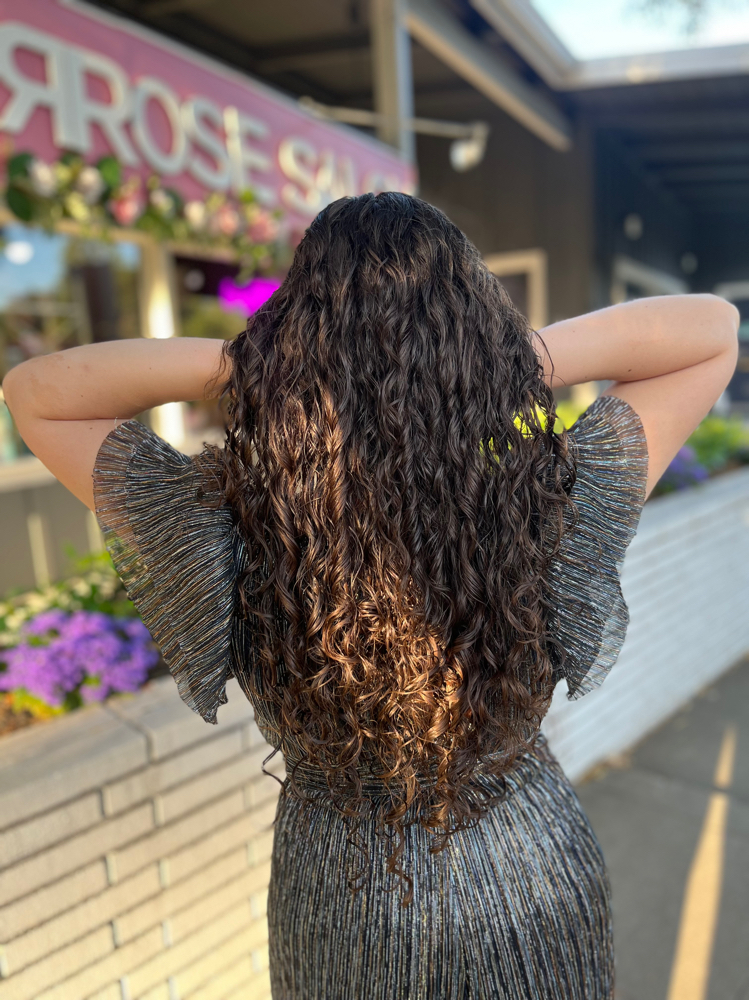 Curly hair haircut