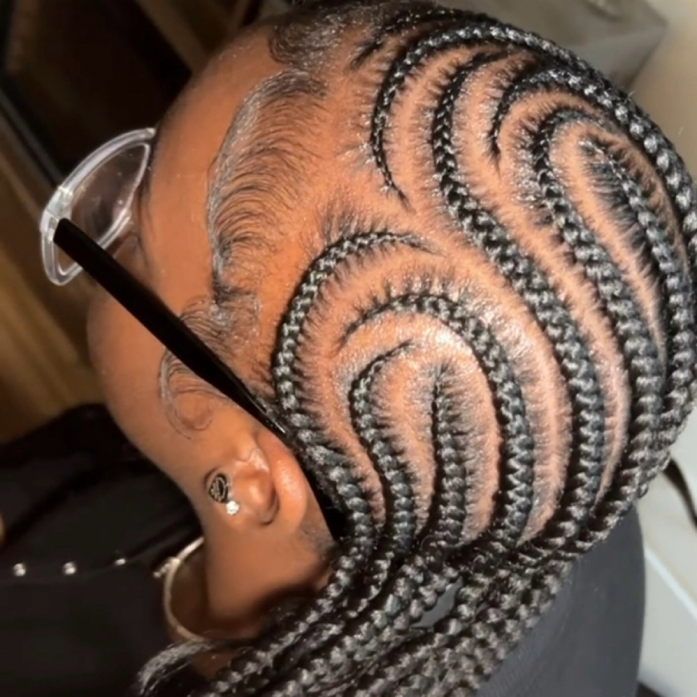 Smedium Feed-in Braids (10-12) at JesSlayin Hair in Calumet City, IL