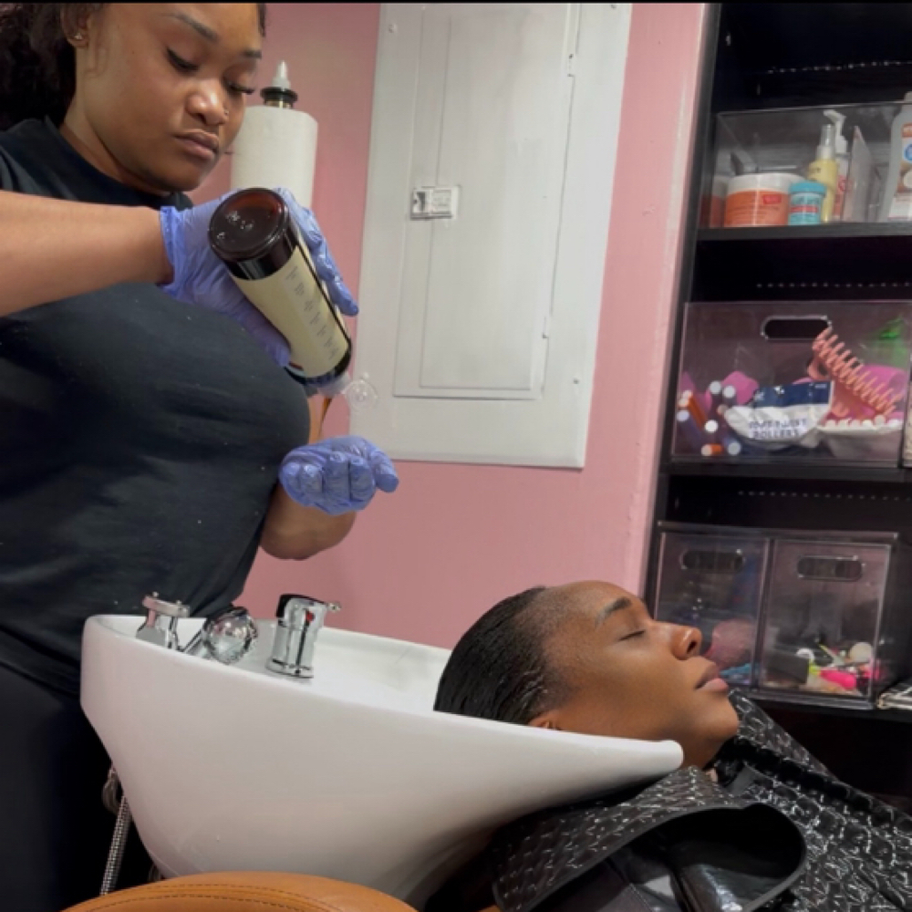 Washed, Blow-Dried & Trim at Blended Beauty Hair in brooklyn, NY