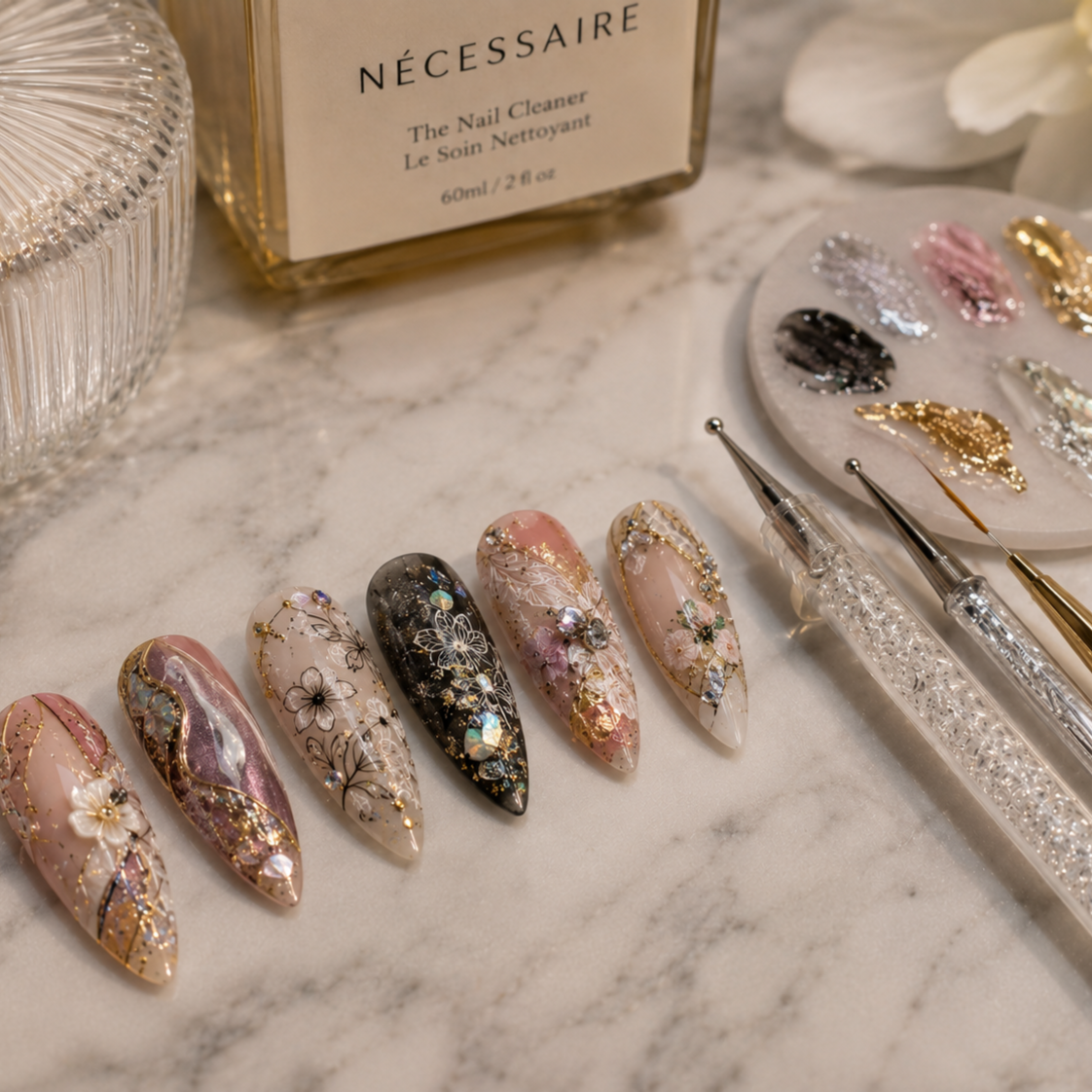 Custom Created Nail Art at Namaste Nails in Cocoa Beach, FL