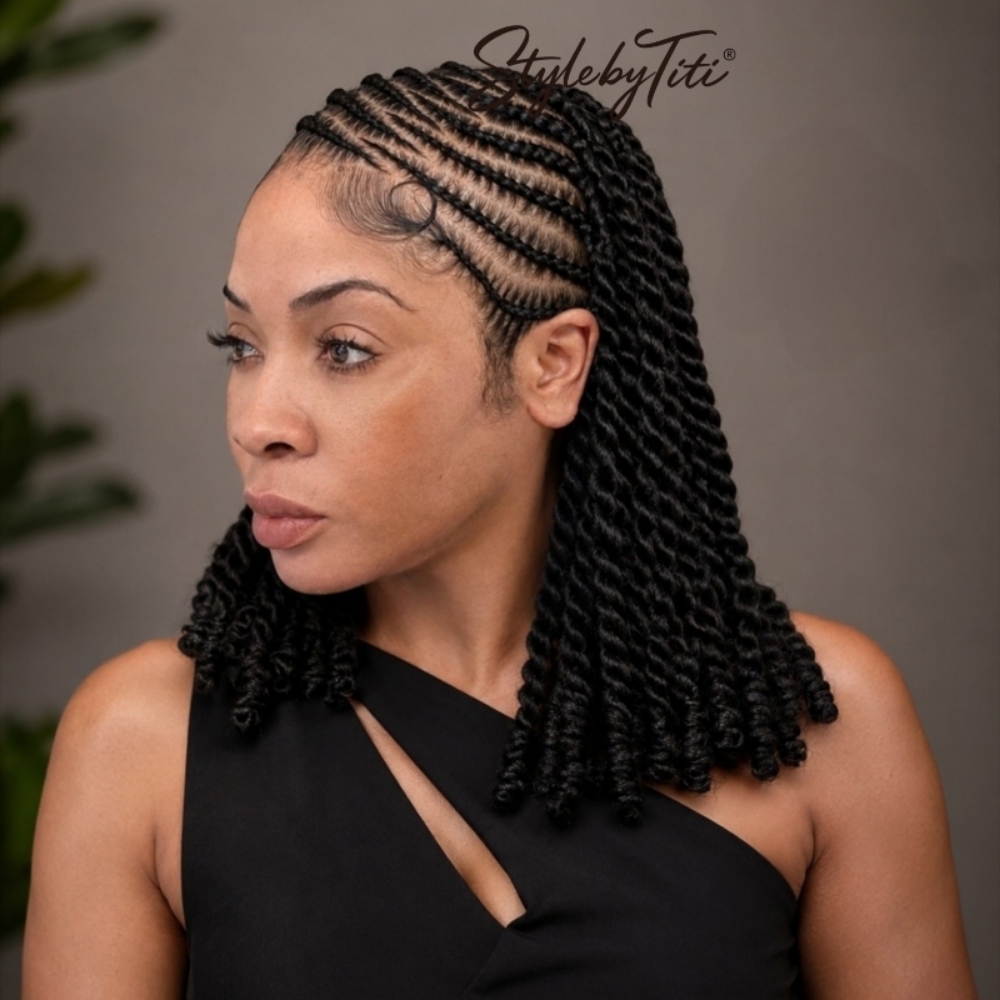 FEED IN / BANTO KNOT at Braids By Titi in Bowie, MD