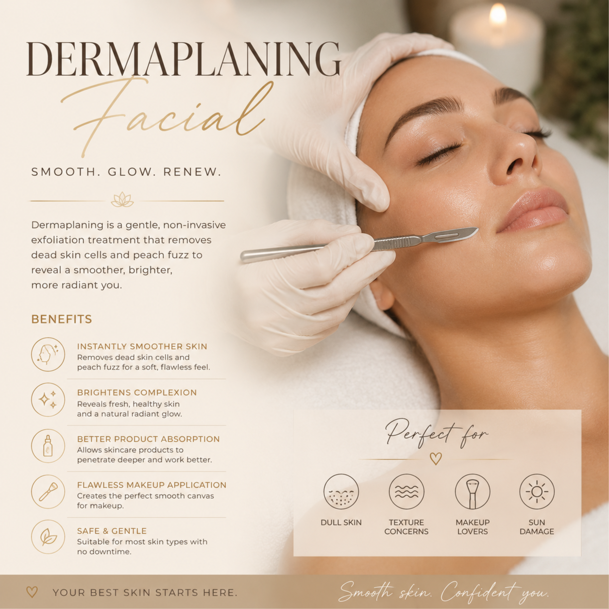 Dermaplaning Facial at Sunset Glow Sugar & Skin in San Diego, CA