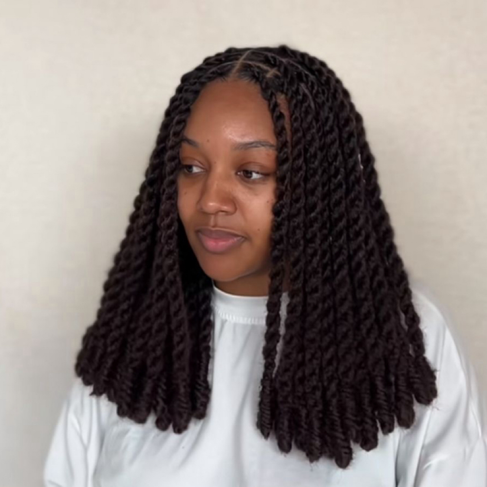 Large Senegalese Twists Shoukder Le at Haus Of Kartel in Rochester, NY