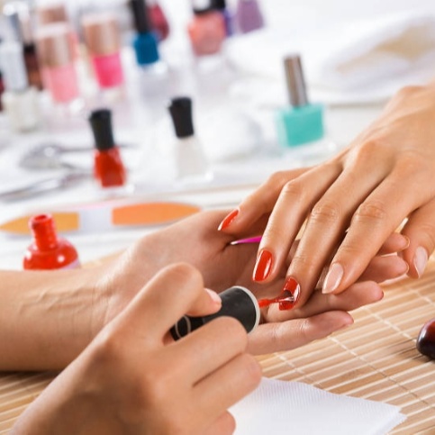 Basic mani w/ traditional polish