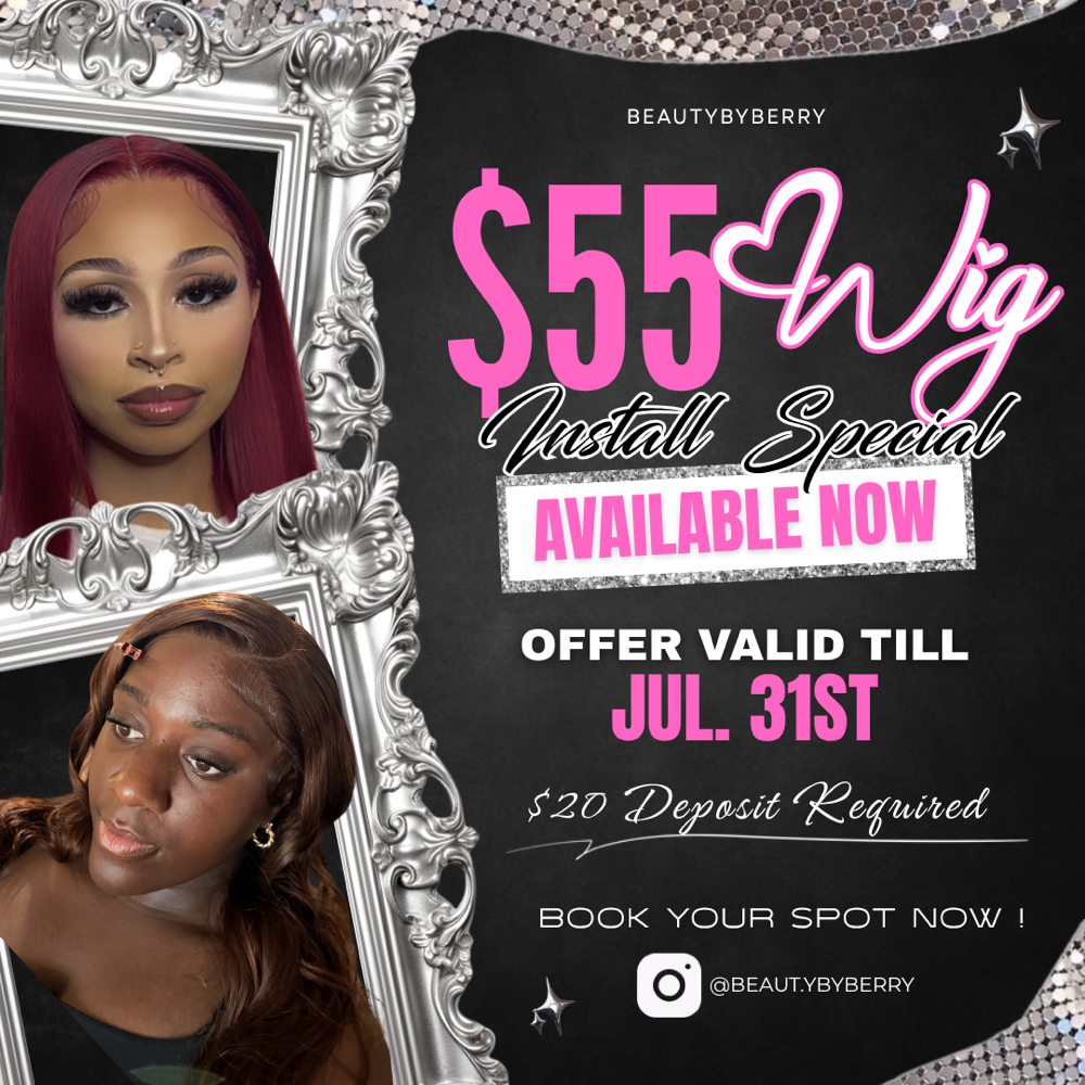 $55 WIG INSTALL PROMO!!! at beautybyberry💋 in Chandler, AZ
