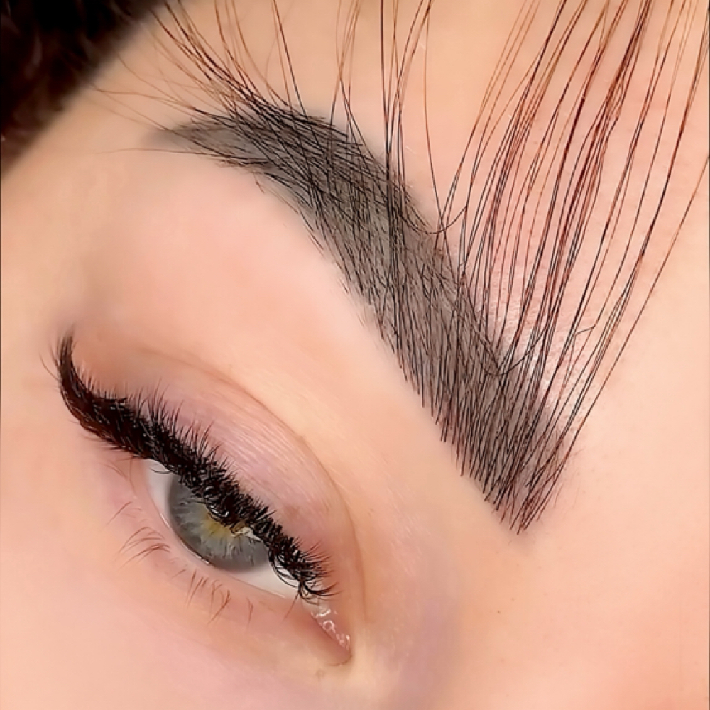 Patchwork Eyebrow Extensions at Esthetics By Marcella in Wilmington, NC