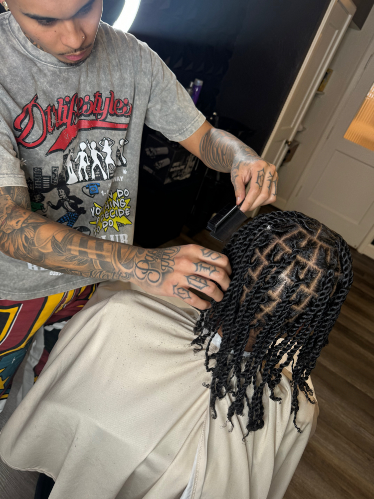 Mens Dreaded 2 Strand Twists