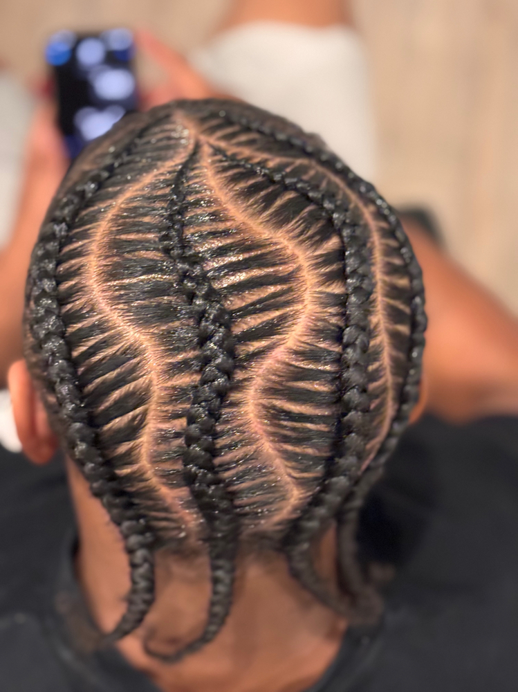 Men Stitch Braids Services (4-6) at Braids By Bri in Nashville, TN