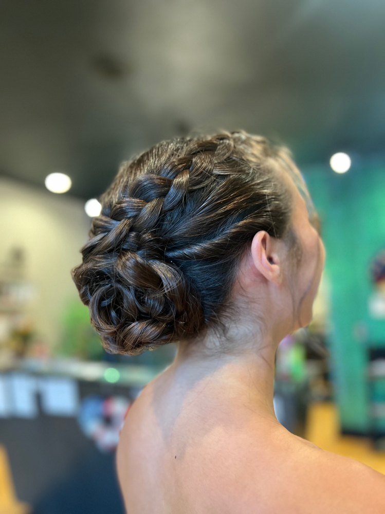 Bride Updo at Mercedes Turybury in Wellsville, NY