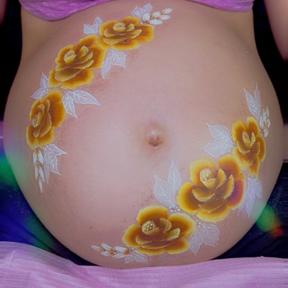 Maternity Belly Painting at Glam By Brandi in Kingsville, TX