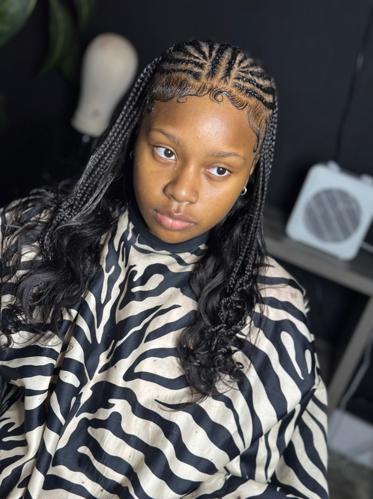 Half triable braids /half sew in