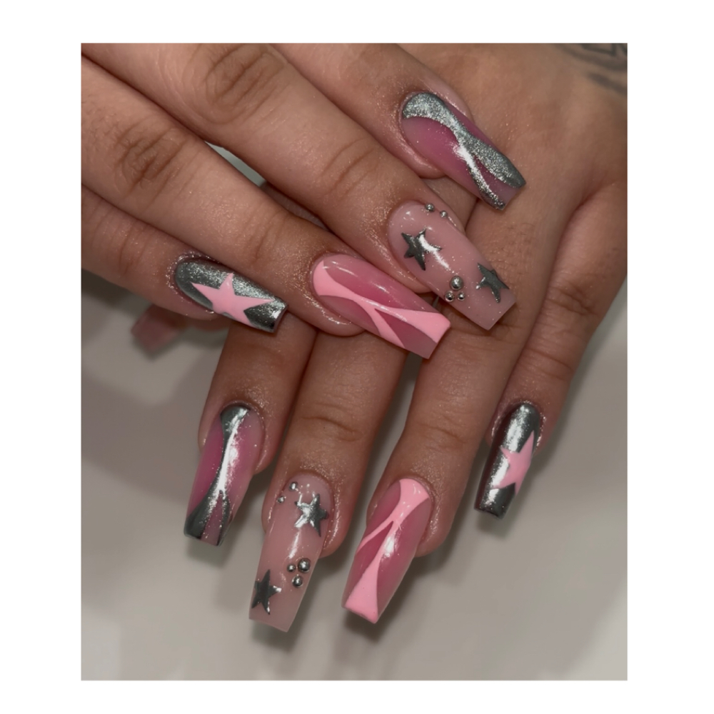 Long Acrylic Full Set at Alijah Barrios in Hanford, CA