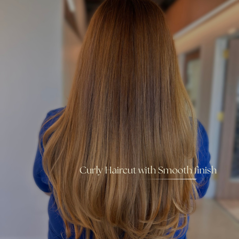 Curly Haircut With Smooth Finish at 11:11 Empyreal Hair Studio in Lewisville, TX