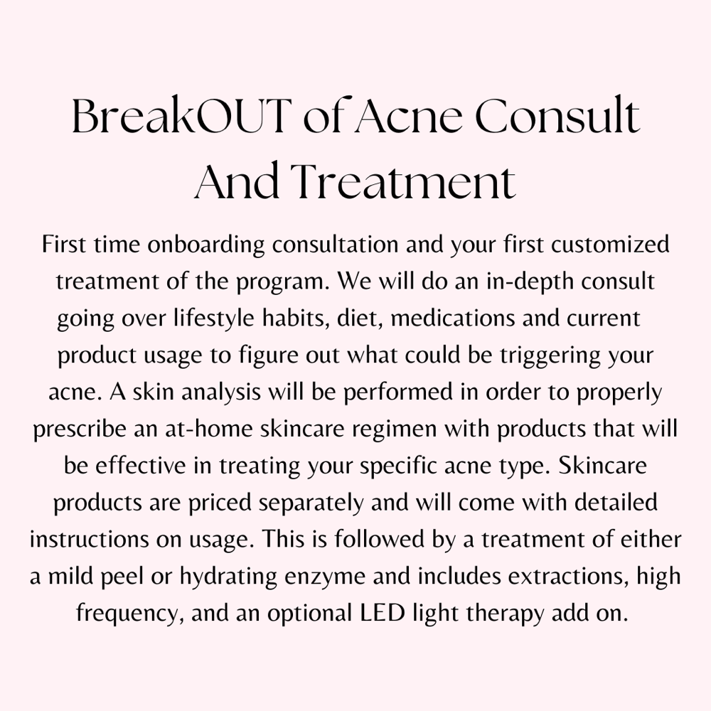 BreakOUT Of Acne Consult +Treatment