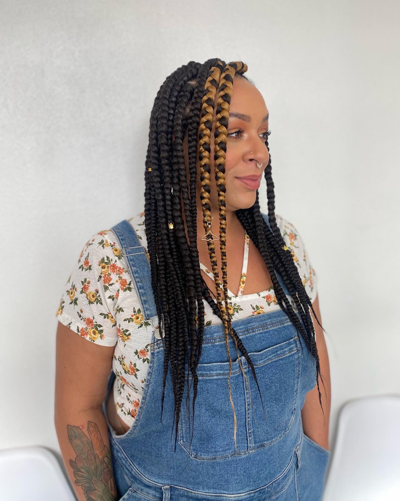 Large Box Braids Hair Added