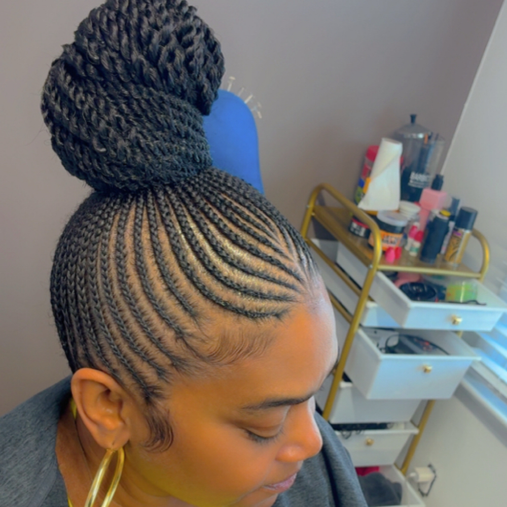Braided Crochet Bun at Boobabe Braidn Bar in Oxon Hill, MD